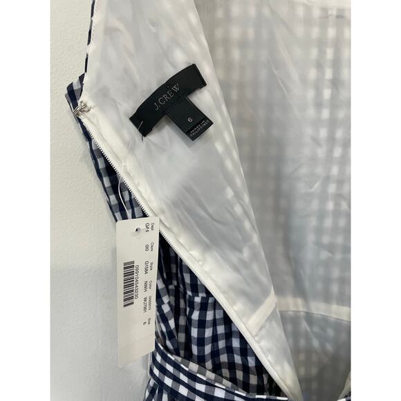 J. CREW Gingham Ruffle Midi Dress Size 6 NWT - Picture 9 of 9